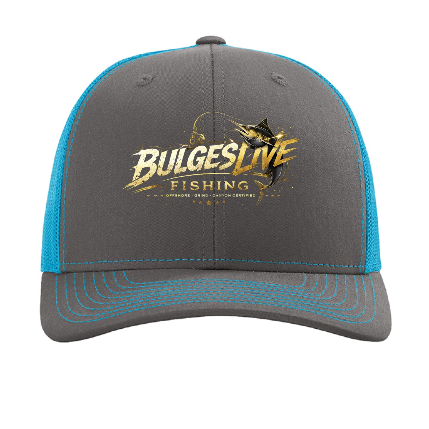 Charcoal/ Neon Blue - FRONT