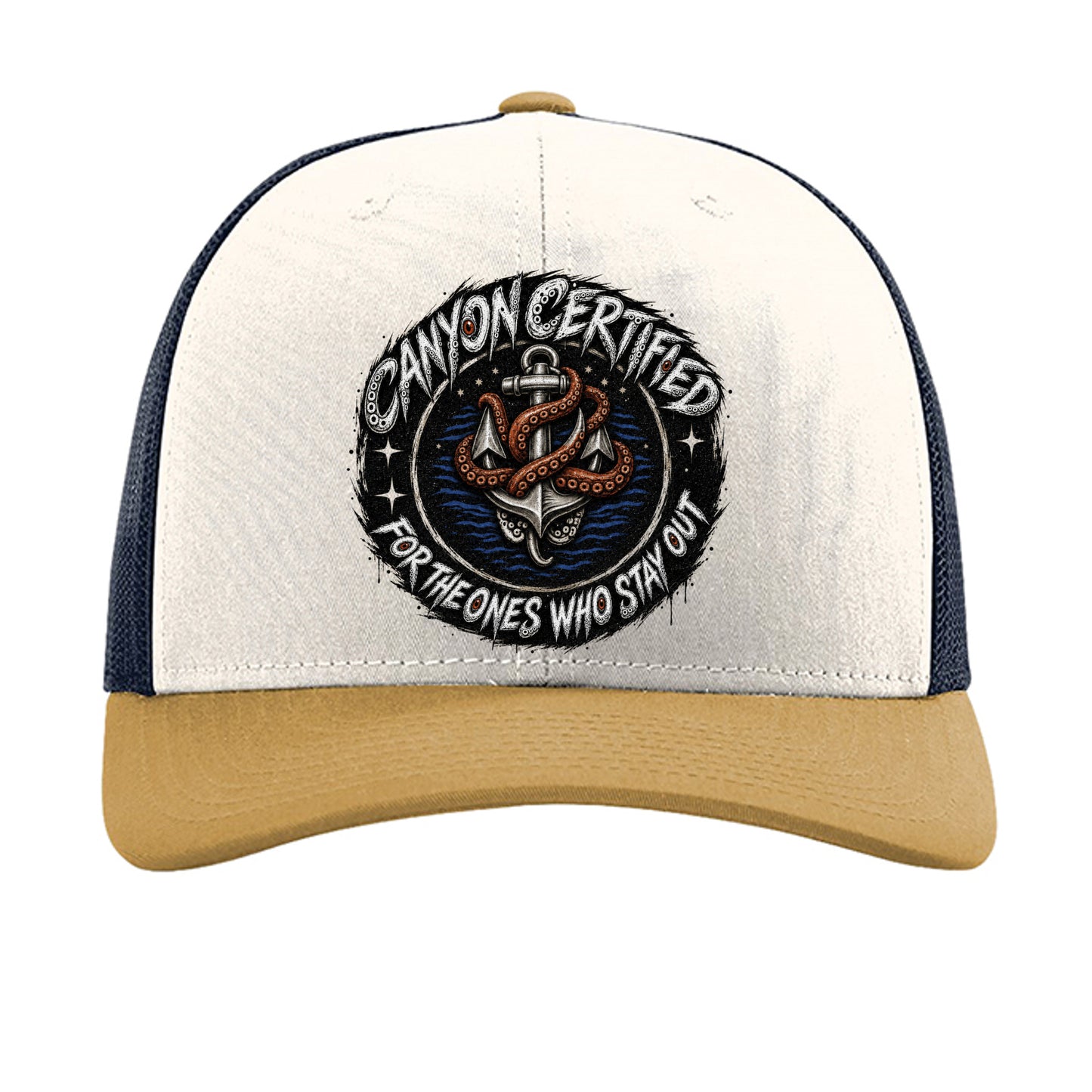 Cream/ Navy/ Amber Gold - 112 - FRONT