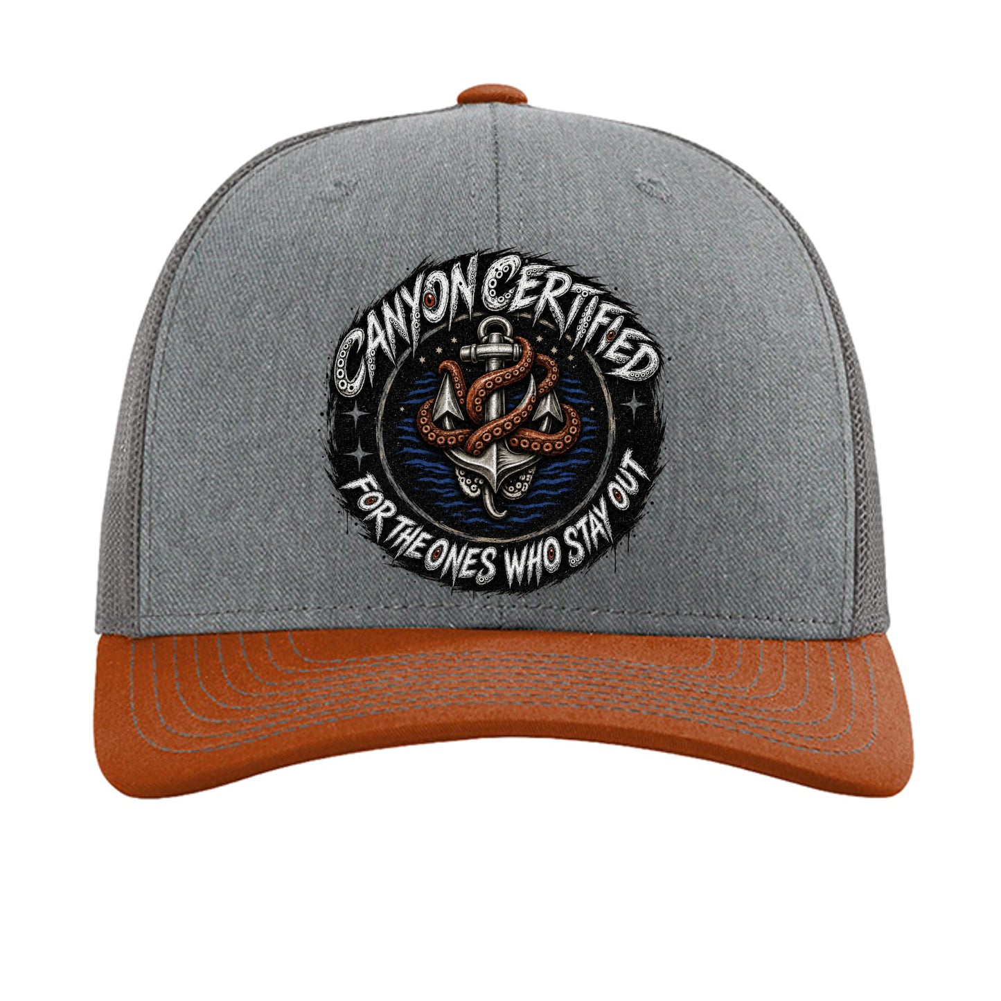 Heather Grey/ Charcoal/ Dark Orange - 112 - FRONT